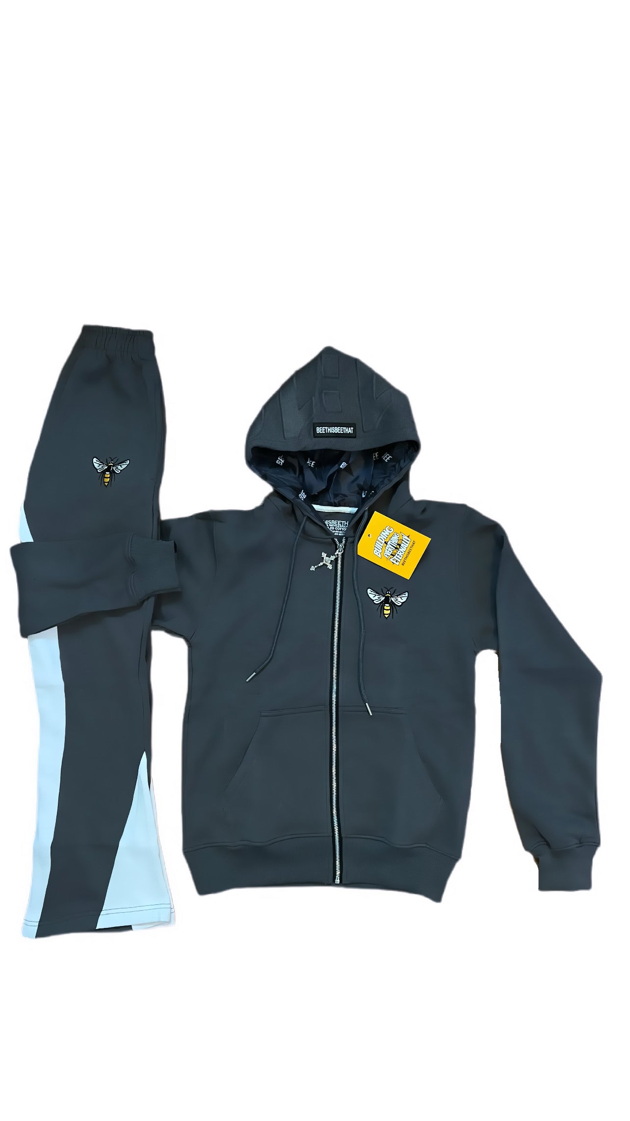 Smoke Grey Zip Up Tracksuits