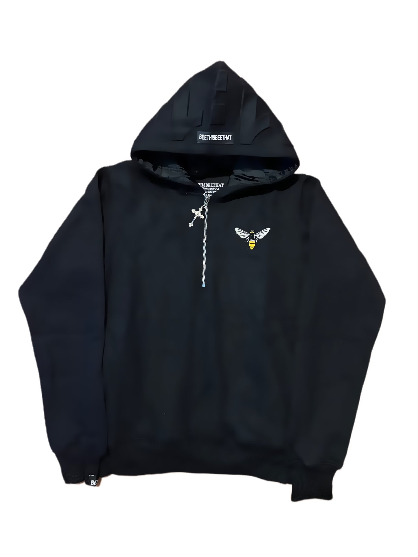 Black Quarter Zip Hoodie